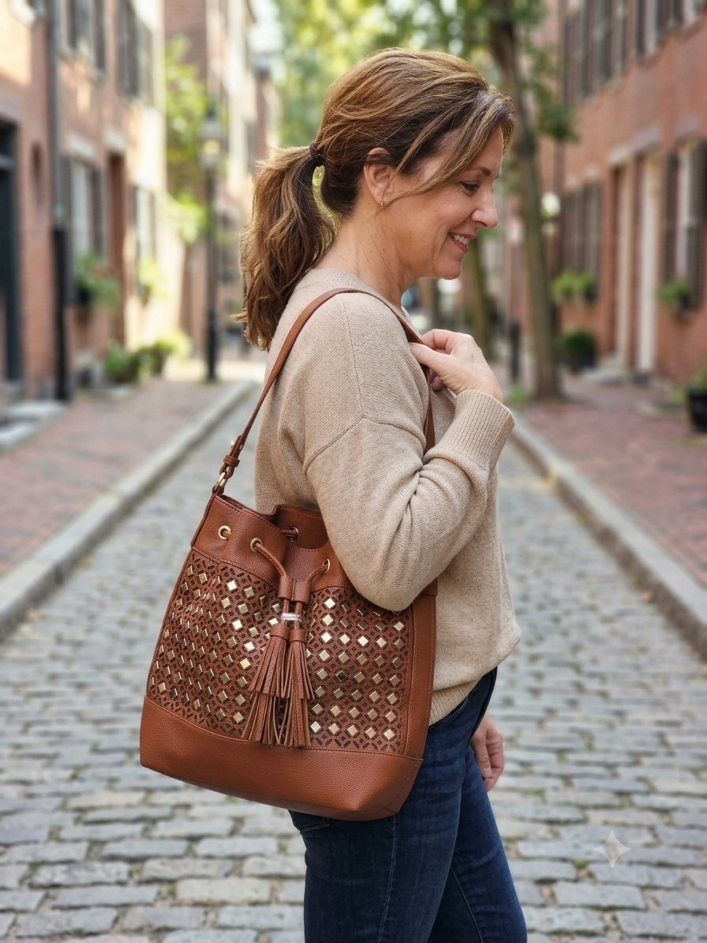 Drawstring Bucket Bag